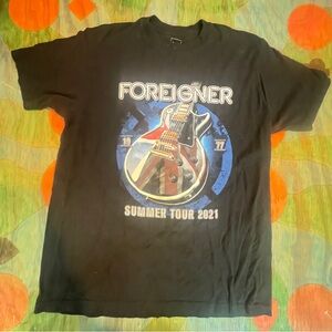Foreigner - U.S. Tour 2021 - Black - Band T-Shirt - The Thread Shop (Size: L).